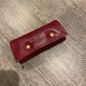 Elegant Burgundy Leather Jewelry Case